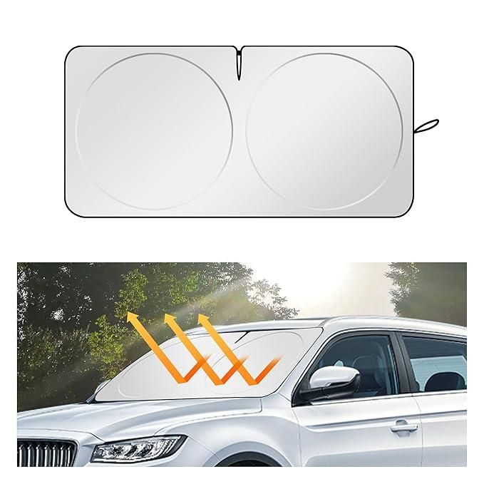 Folding Car Window Sunshade Cover – UV Protection & Heat Shield for Interior Cooling (Pack of 1)