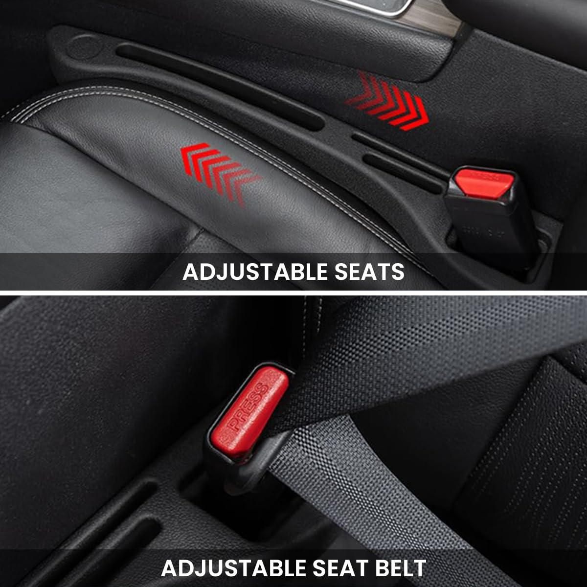 Car Seat Gap Filler EVA Organizer (Black, Pack of 1)