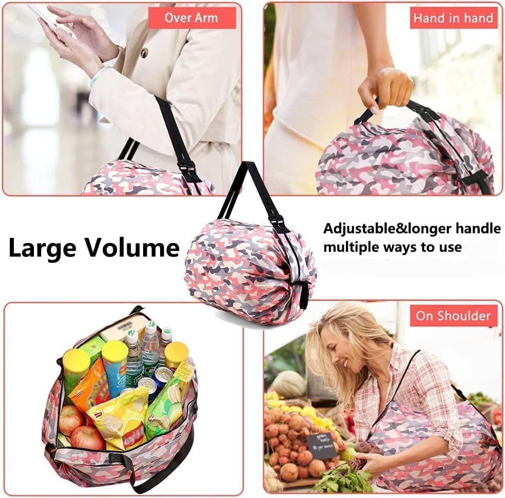 Reusable Foldable Grocery Bag – Lightweight Waterproof Tote for Shopping & Travel