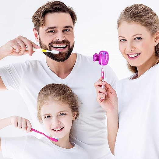 Toothbrush Cap Cover – Pack of 8 Reusable Plastic Travel Covers (Assorted Colors)