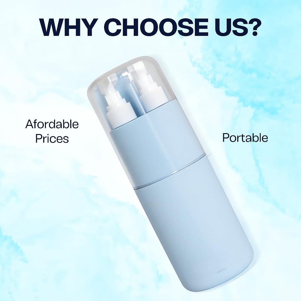 6-in-1 Portable Travel Toiletry Kit – Toothbrush Holder, Shampoo Dispenser & More (Leak-Proof & Compact)
