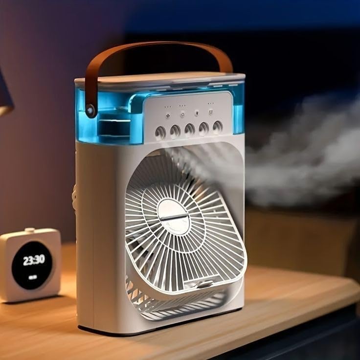 3-in-1 Personal Air Conditioner & Sprayer - Portable USB Powered Humidifier & Air Cooler for Home/Office