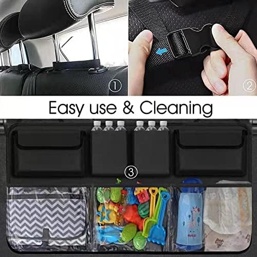 All-in-One Car Back Seat & Trunk Organizer – Holds Tablets, Bottles & Toys