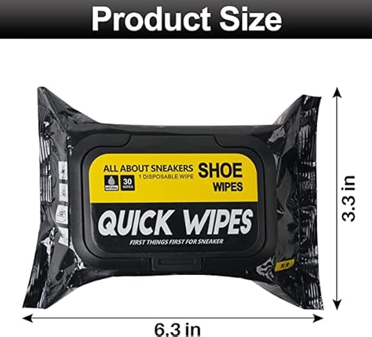 Natural Sneaker & Shoe Cleaner Wipes – Resealable Pack of 80 for On-the-Go Use