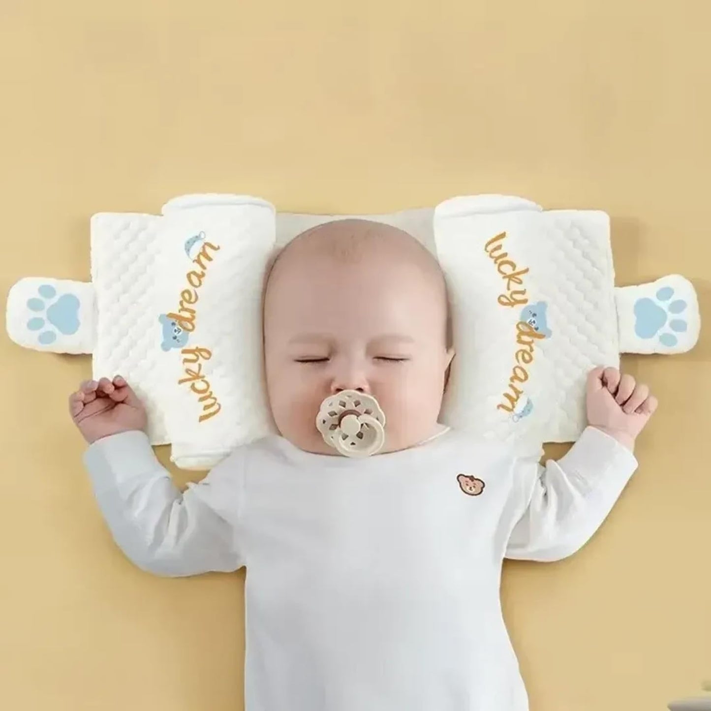 Baby Neck & Head Support Pillow – Soft Fabric, Lightweight & Travel-Friendly (Random Color)