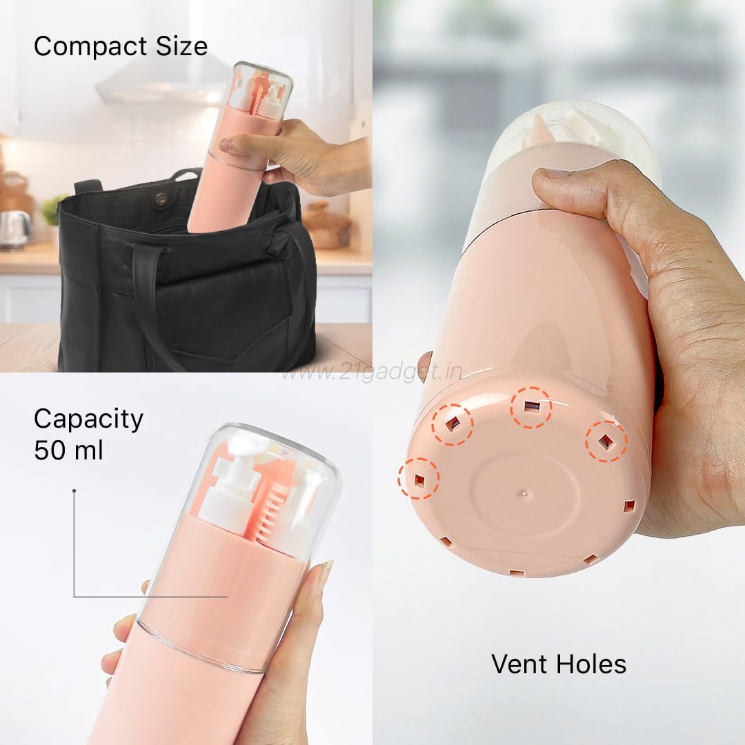 6-in-1 Portable Travel Toiletry Kit – Toothbrush Holder, Shampoo Dispenser & More (Leak-Proof & Compact)