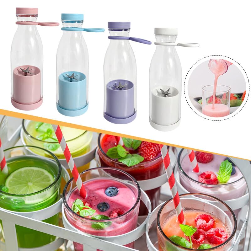 Compact Portable Blender Electric Bottle for On-the-Go Nutrition – Personal Juicer for Juice & Shakes