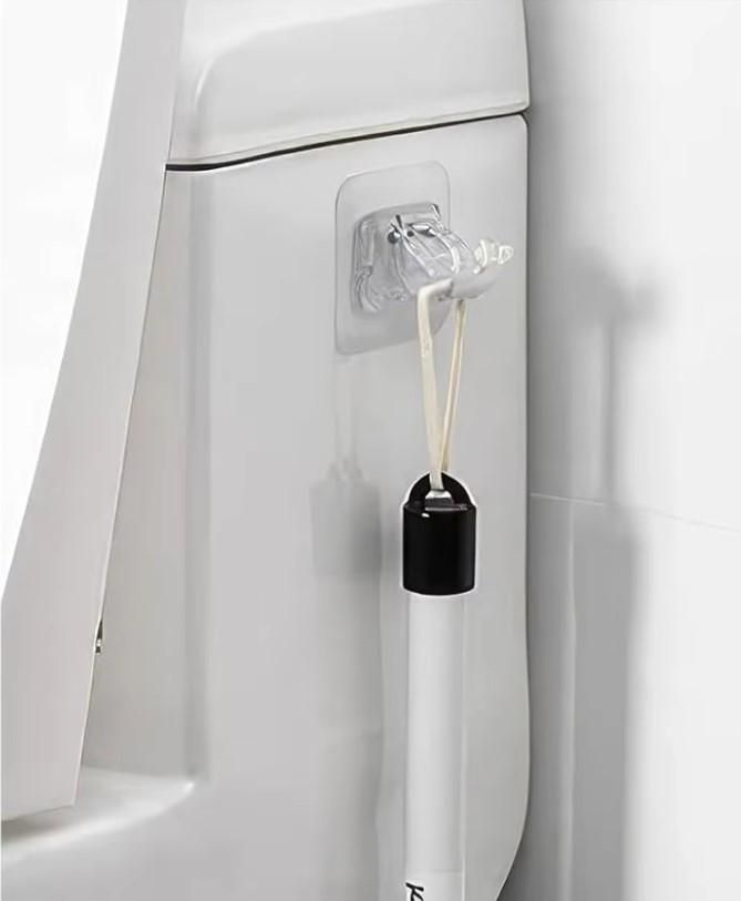 Easy Mount Rod Clips – Self-Adhesive Plastic Hooks for Curtain, Towel, Shower Rods (Pack of 6)