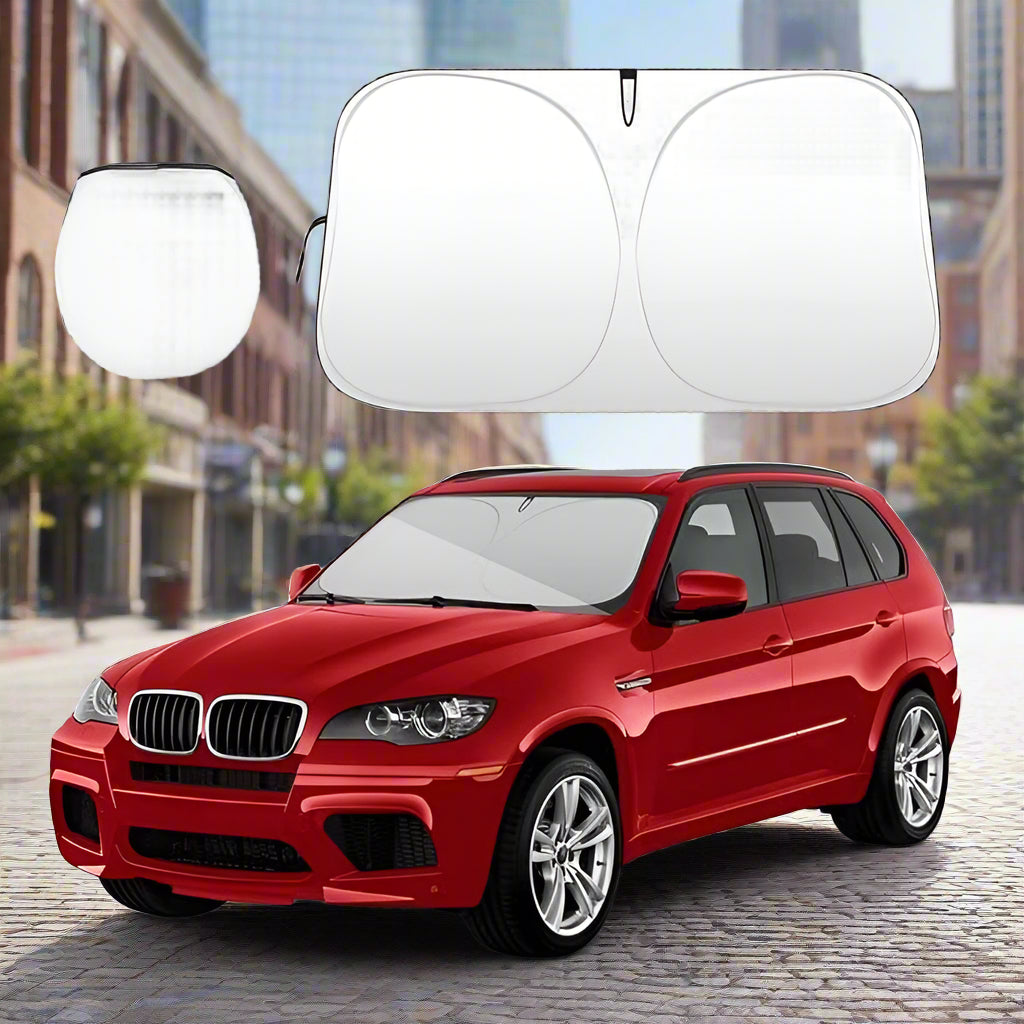 Folding Car Window Sunshade Cover – UV Protection & Heat Shield for Interior Cooling (Pack of 1)