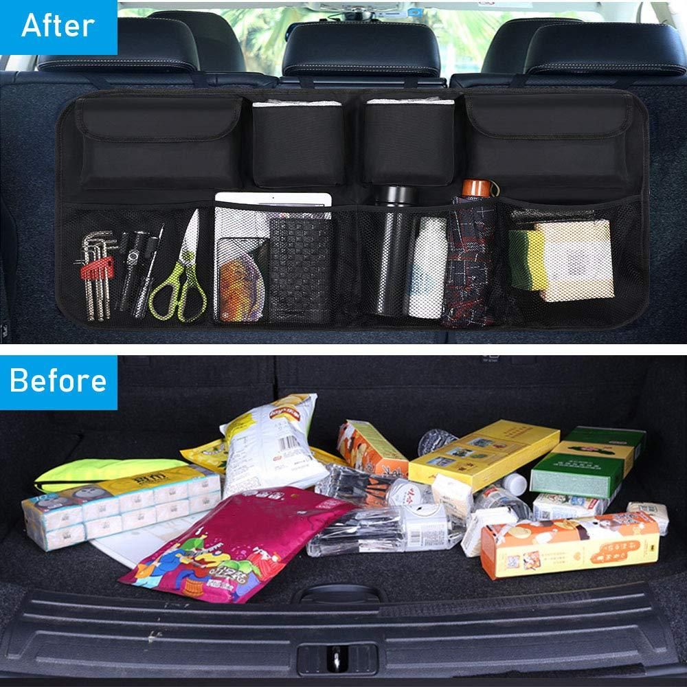 All-in-One Car Back Seat & Trunk Organizer – Holds Tablets, Bottles & Toys