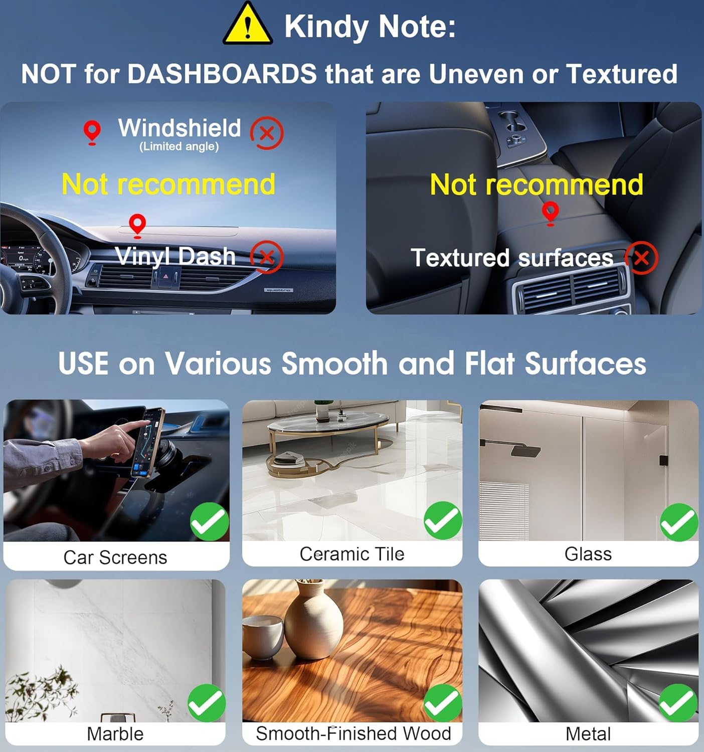 Magnetic Suction Phone Holder โ 360ยฐ Rotating Mount for Car, Office & Home