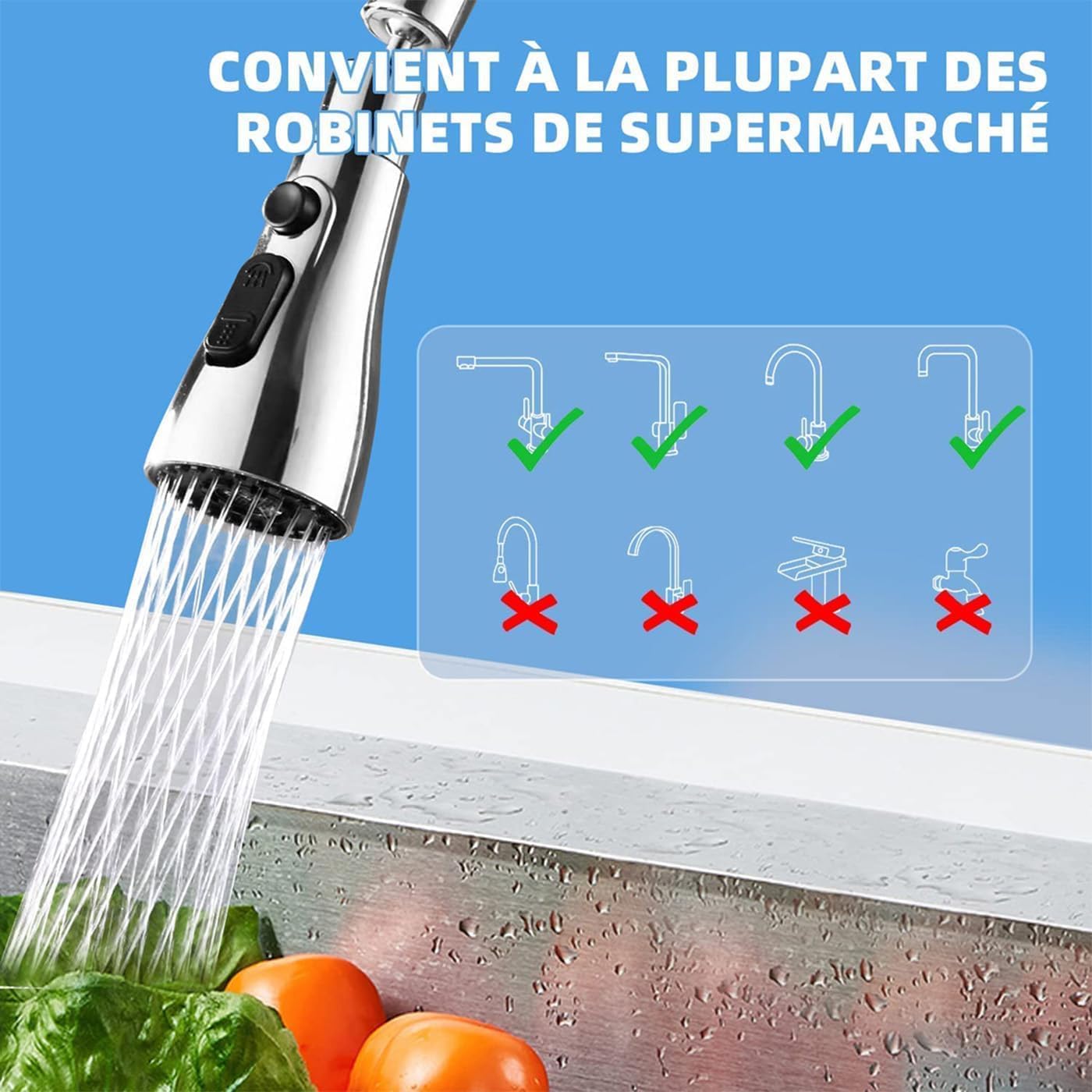 Multi-Function Kitchen Tap with 3 Water Flow Modes β Modern Sink Faucet for Home & Dishwashing