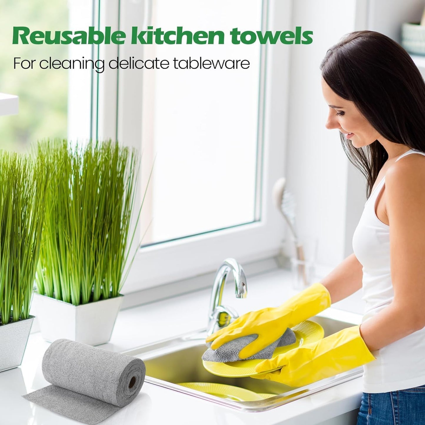 Reusable Microfiber Cleaning Towels – 20 Pcs Multipurpose Cloths for Kitchen, Car & Electronics