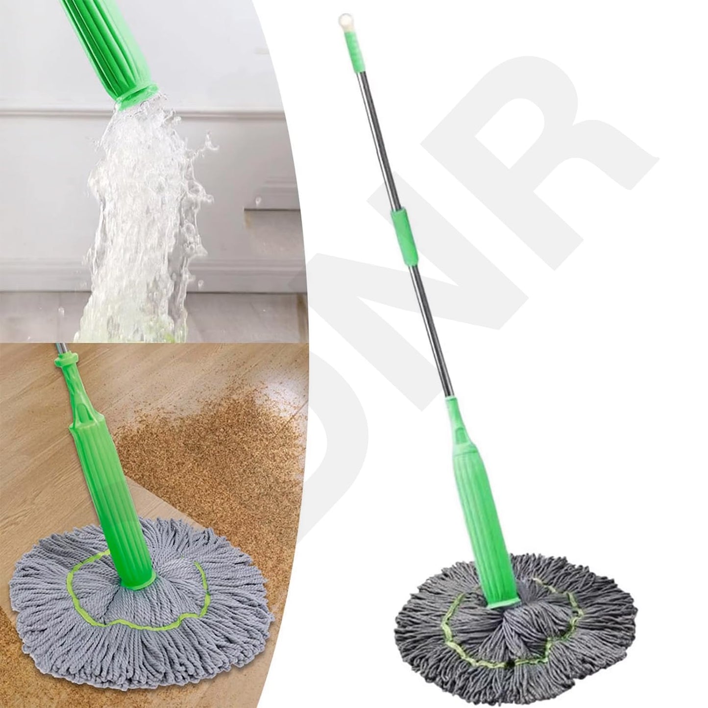 Self-Twisting Water Rotating Mop – 360° Microfiber Cleaning Mop for Home, Office & Multi-Surface Use