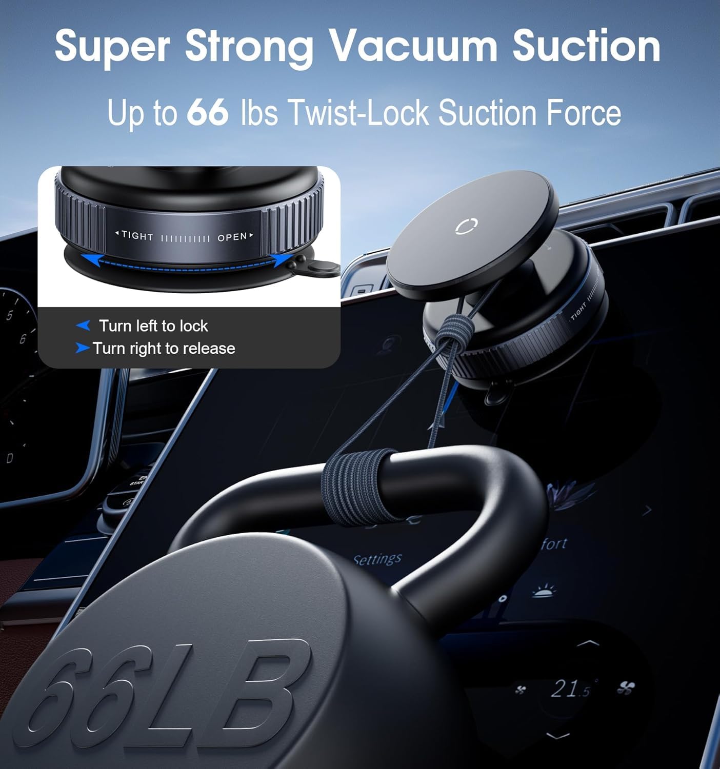 Magnetic Suction Phone Holder โ 360ยฐ Rotating Mount for Car, Office & Home
