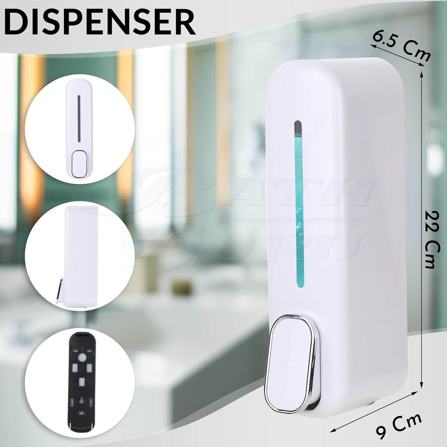 Wall-Mounted Liquid Soap Dispenser – Manual Push Type for Home & Office