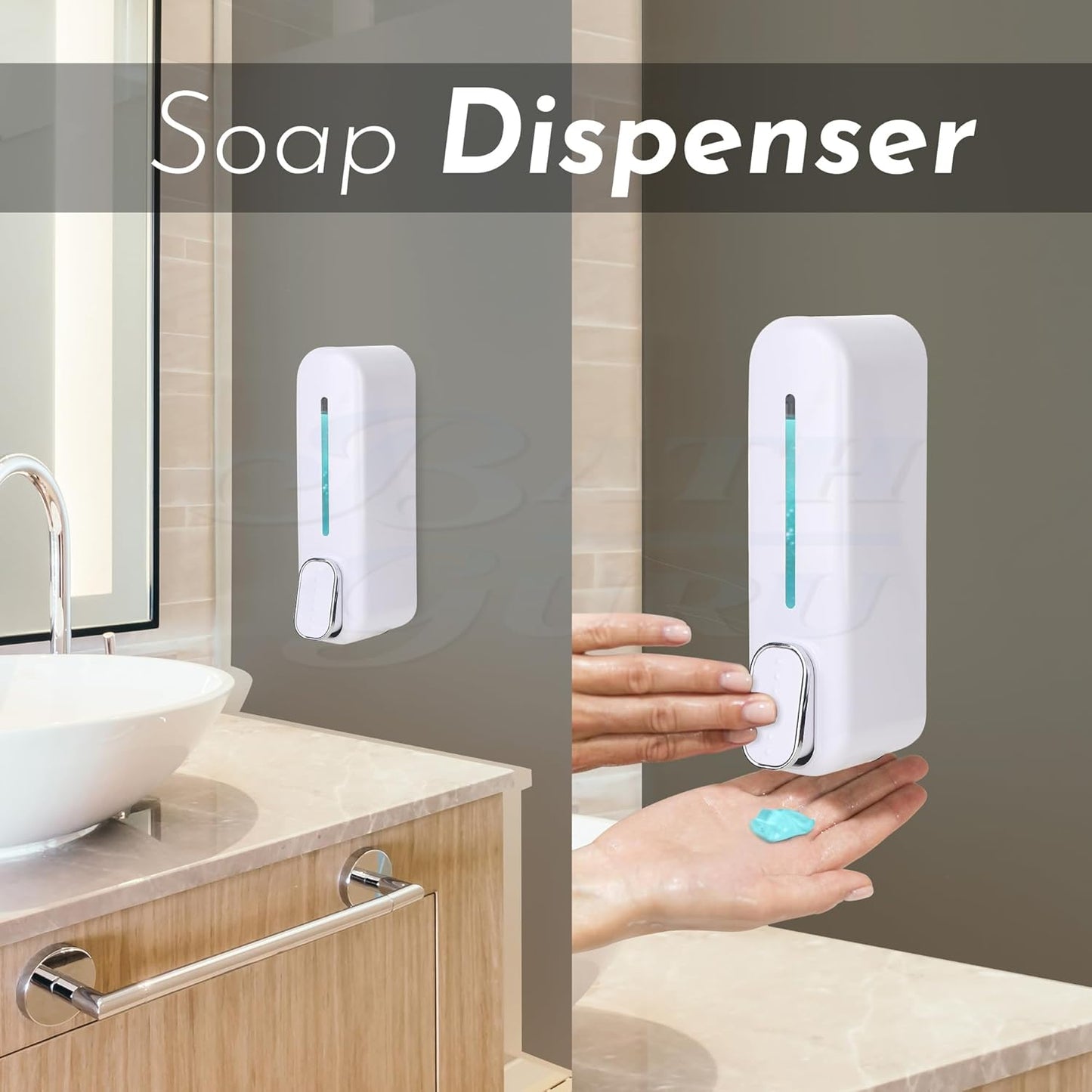 Wall-Mounted Liquid Soap Dispenser – Manual Push Type for Home & Office