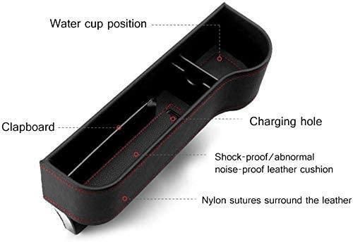 Car Seat Gap Filler Organizer – Adjustable PU Leather Car Side Pocket for Storage