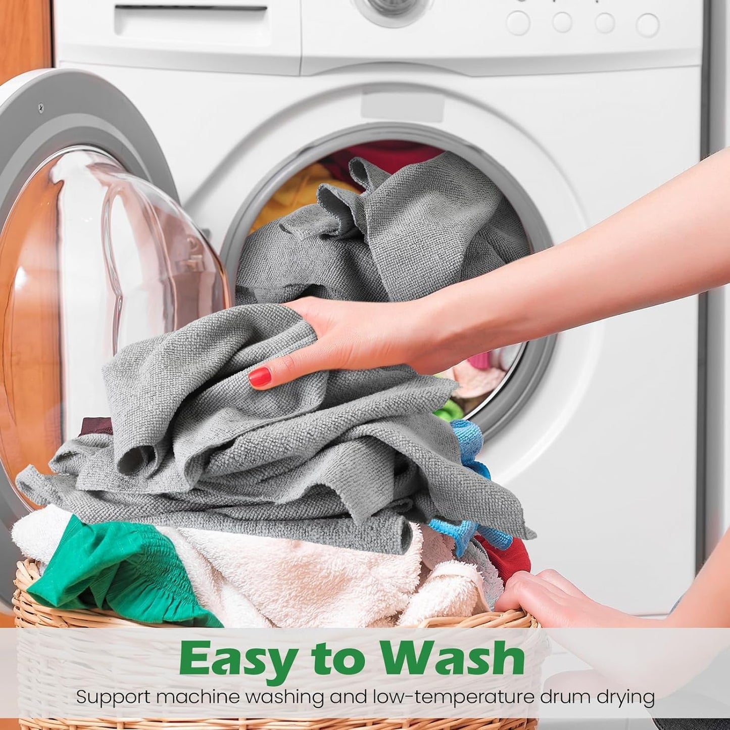 Reusable Microfiber Cleaning Towels – 20 Pcs Multipurpose Cloths for Kitchen, Car & Electronics