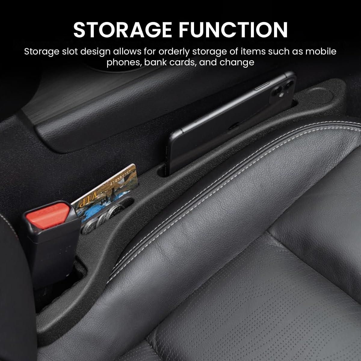 Car Seat Gap Filler EVA Organizer (Black, Pack of 1)