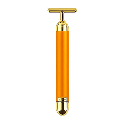 24K Gold Facial Roller – Anti-Aging Electric Massage Bar for Skin Tightening