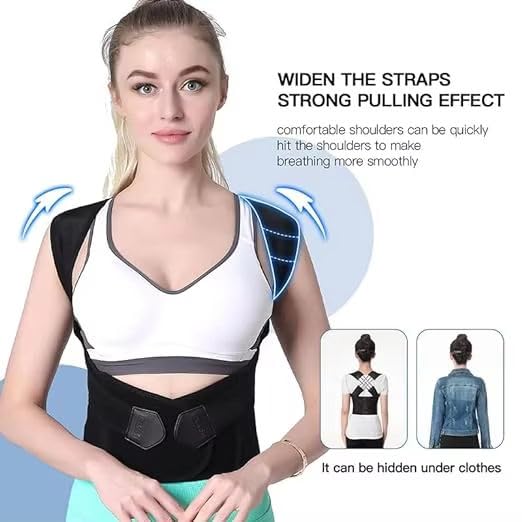 Adjustable Unisex Posture Corrector Belt – Back Support for Pain Relief & Alignment ( Improve Posture & Reduce Slouching )