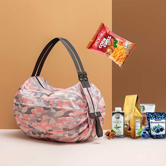 Reusable Foldable Grocery Bag – Lightweight Waterproof Tote for Shopping & Travel