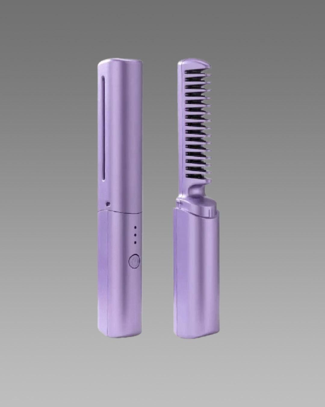 Mini Cordless Hair Straightener – Portable & Rechargeable Hot Comb for Quick Styling