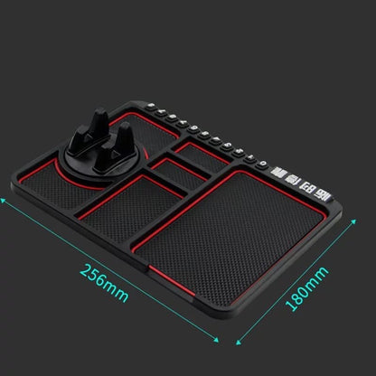 Silicone Dashboard Phone Holder – Anti-Slip Car Stand with Parking Number Plate