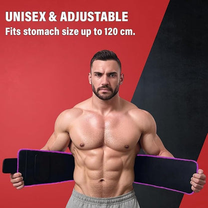 Adjustable Waist Trimmer Belt for Men & Women - Lightweight Neoprene Waist Support ( Belly Fat Trimmer & Waist Shaper Sweat Belt )