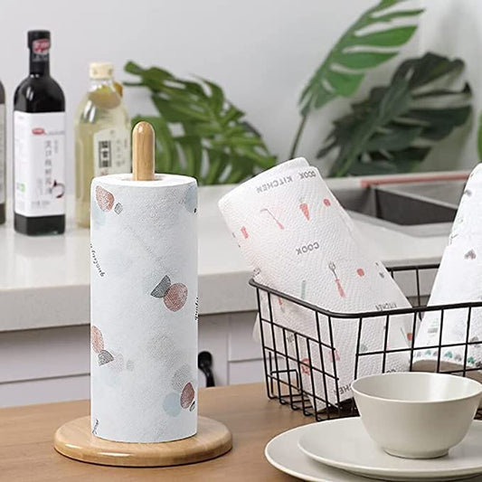 Eco-Friendly Disposable Cleaning Towel Roll – 40 Pcs Strong Absorbent Paper Towels for Kitchen & Multi-Surface Cleaning
