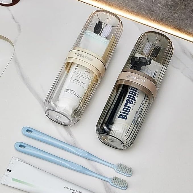 Portable Travel Toothbrush Case – For Travel, Business, Hiking & Camping (Set of 2)