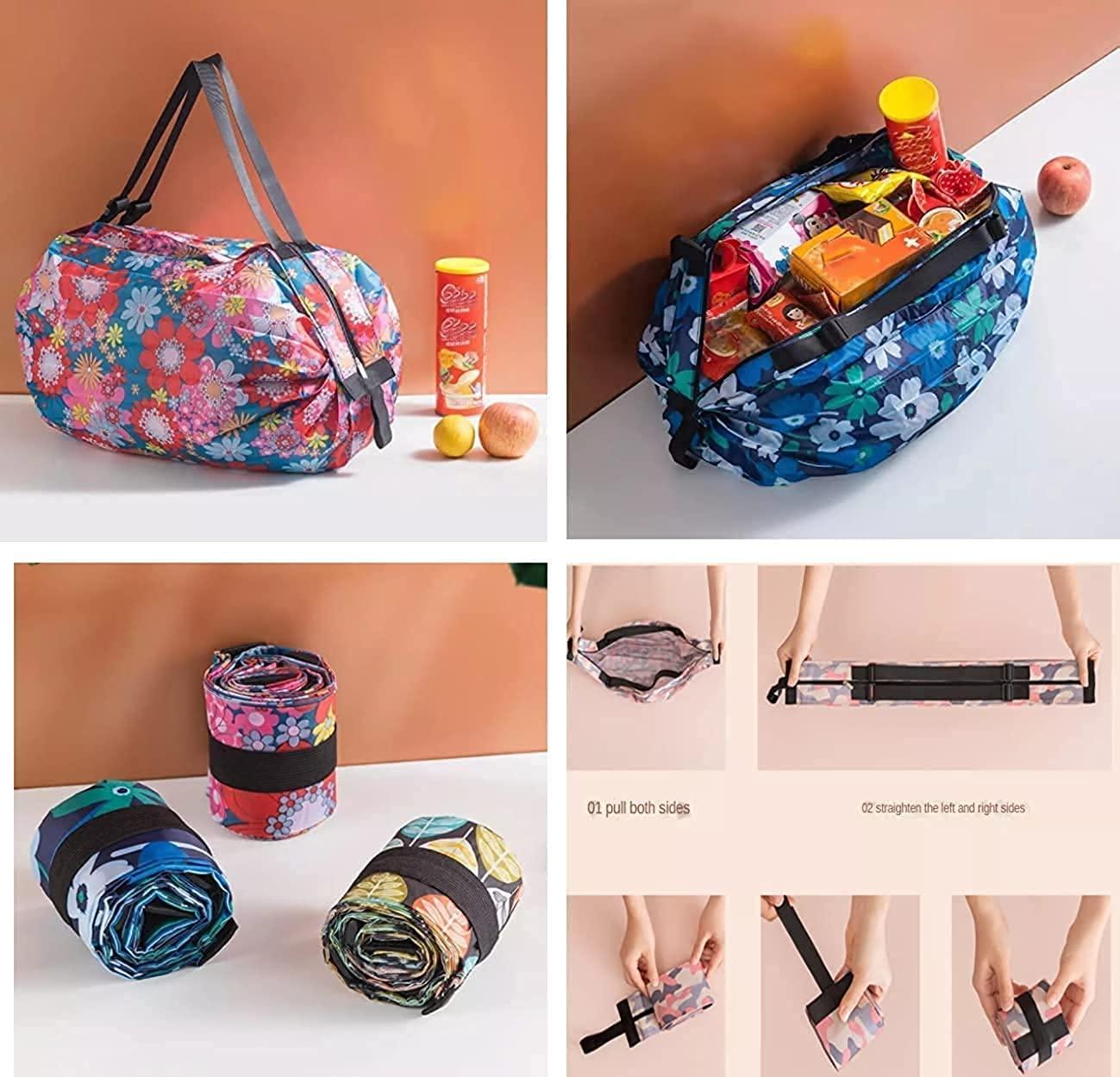 Reusable Foldable Grocery Bag – Lightweight Waterproof Tote for Shopping & Travel