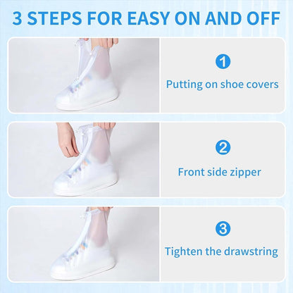 Waterproof Reusable Rain Shoe Covers for Men & Women – Anti-Slip & Portable Design