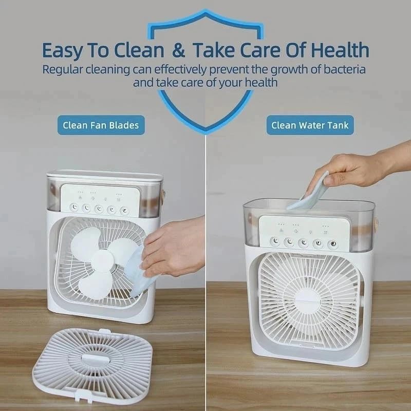 3-in-1 Personal Air Conditioner & Sprayer - Portable USB Powered Humidifier & Air Cooler for Home/Office