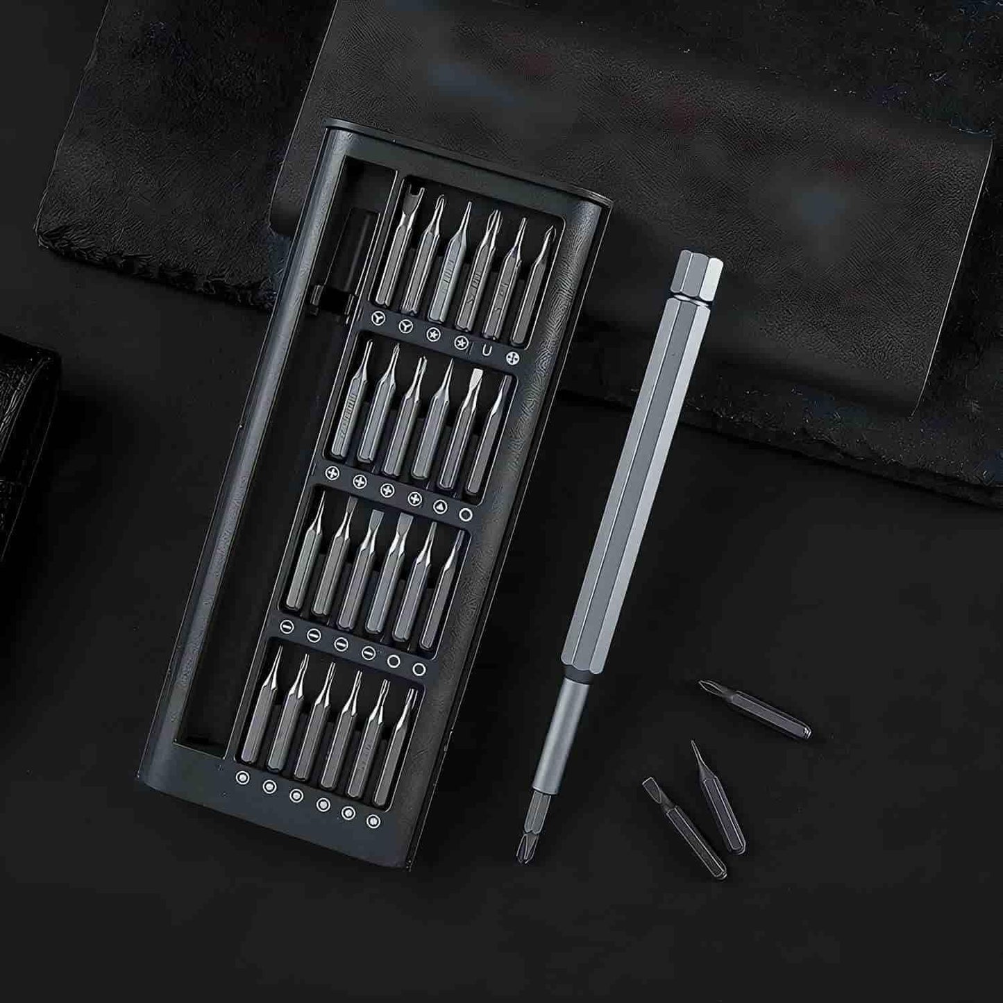 Portable 24-Bit Magnetic Precision Screwdriver Kit for Electronics & Small Repairs