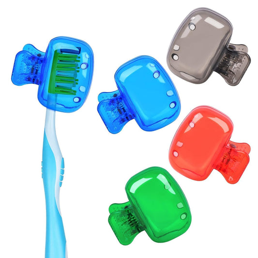 Toothbrush Cap Cover – Pack of 8 Reusable Plastic Travel Covers (Assorted Colors)