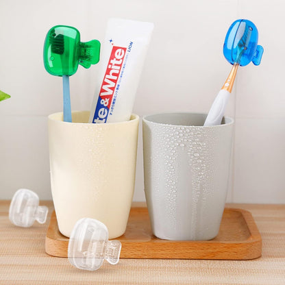 Toothbrush Cap Cover – Pack of 8 Reusable Plastic Travel Covers (Assorted Colors)