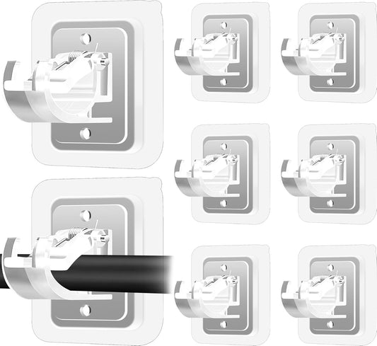 Easy Mount Rod Clips – Self-Adhesive Plastic Hooks for Curtain, Towel, Shower Rods (Pack of 6)