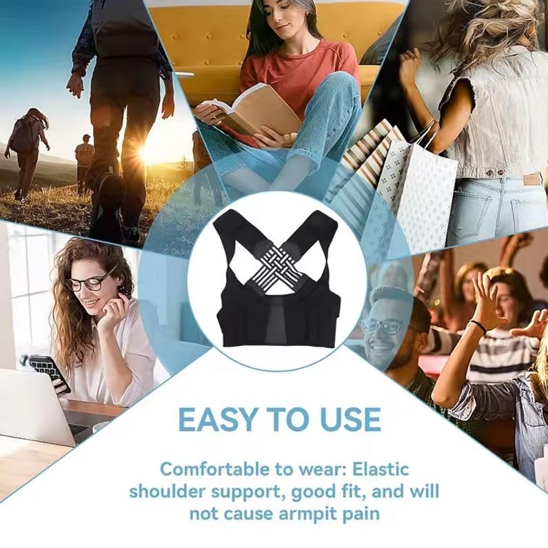 Adjustable Unisex Posture Corrector Belt – Back Support for Pain Relief & Alignment ( Improve Posture & Reduce Slouching )