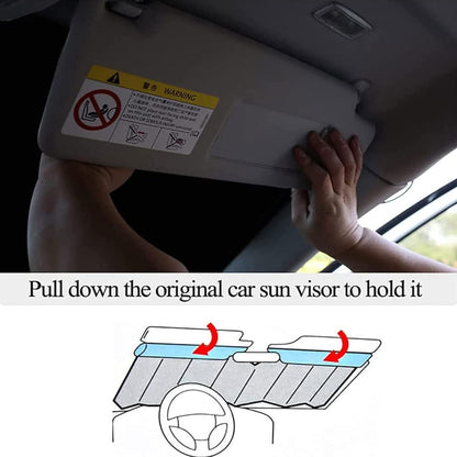 Folding Car Window Sunshade Cover – UV Protection & Heat Shield for Interior Cooling (Pack of 1)