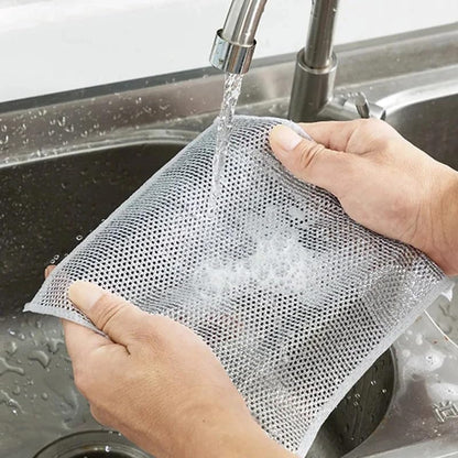 Multipurpose Reusable Wire Dishwashing Rags – Heavy Duty Kitchen Cleaning Cloth For Oil & Grease Cleaning (Pack of 10)