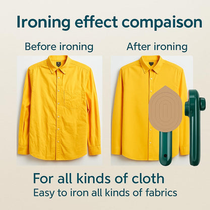Mini Handheld Portable Steamer & Iron for Clothes – Dry & Steam Ironing for Travel/Home Use