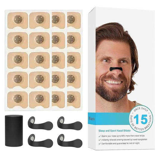 Breathing Nasal Strip Starter Kit – Silicone Nose Strip for Easy Breathing & Snoring Support