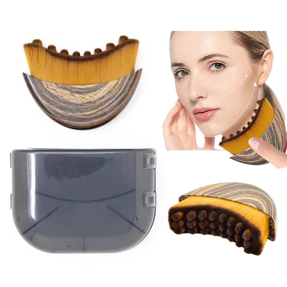 Lymphatic Contour Face Brush – Facial Massage Brush for Jawline & Neck