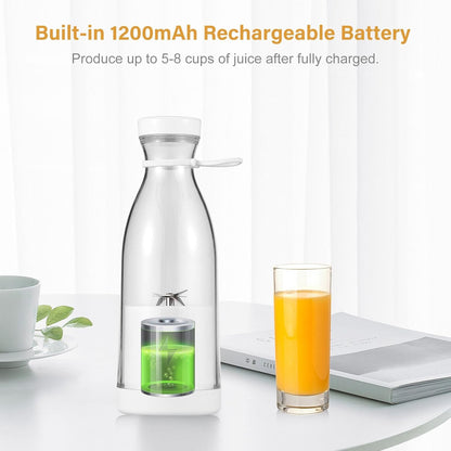 Compact Portable Blender Electric Bottle for On-the-Go Nutrition – Personal Juicer for Juice & Shakes
