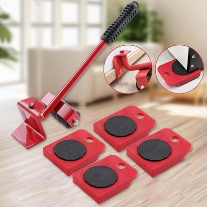 Heavy Furniture Mover Tool Set with Lifter, Rollers & Base – No Floor Damage ( Heavy Duty Sofa, Bed & Appliance Shifting Kit )