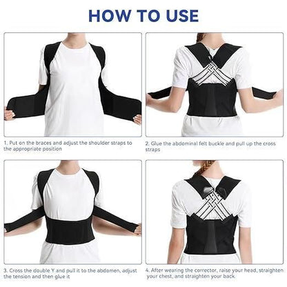 Adjustable Unisex Posture Corrector Belt – Back Support for Pain Relief & Alignment ( Improve Posture & Reduce Slouching )