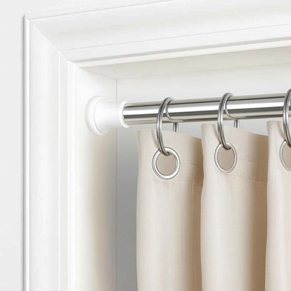 Multifunctional Stainless Steel Adjustable Bathroom & Wardrobe Rod – No-Drill Curtain & Closet Rod