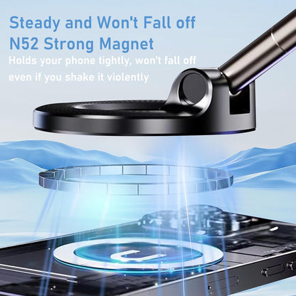 Universal Magnetic Vacuum Suction Stand – 360° Rotating Phone Holder for Home, Car & Office